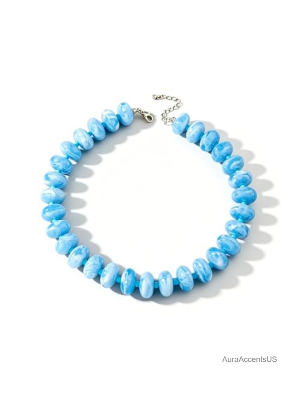 Statement Chunky Beaded Necklace Acrylic Boho Choker